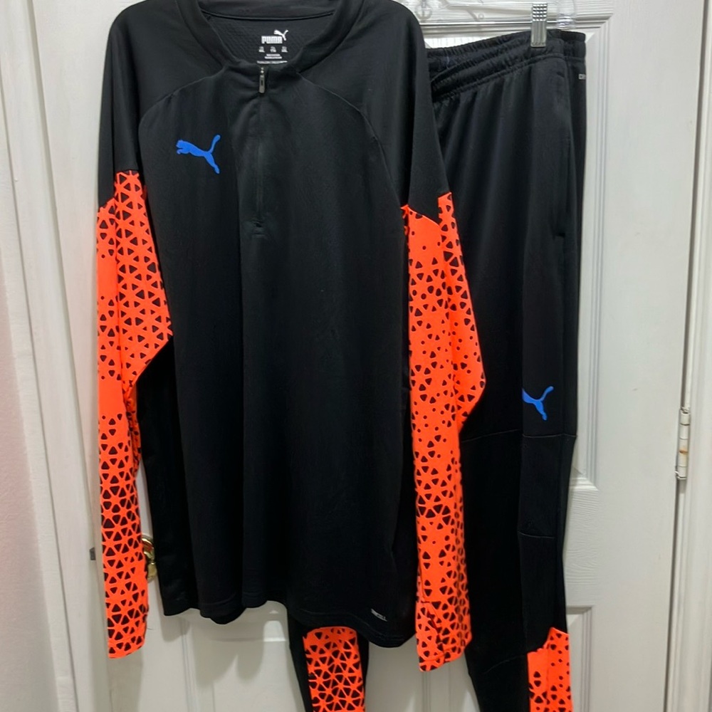 Puma Drycell Running Sweatsuit Warmup Tracksuit Exercise Leisure Jump Suit EUC